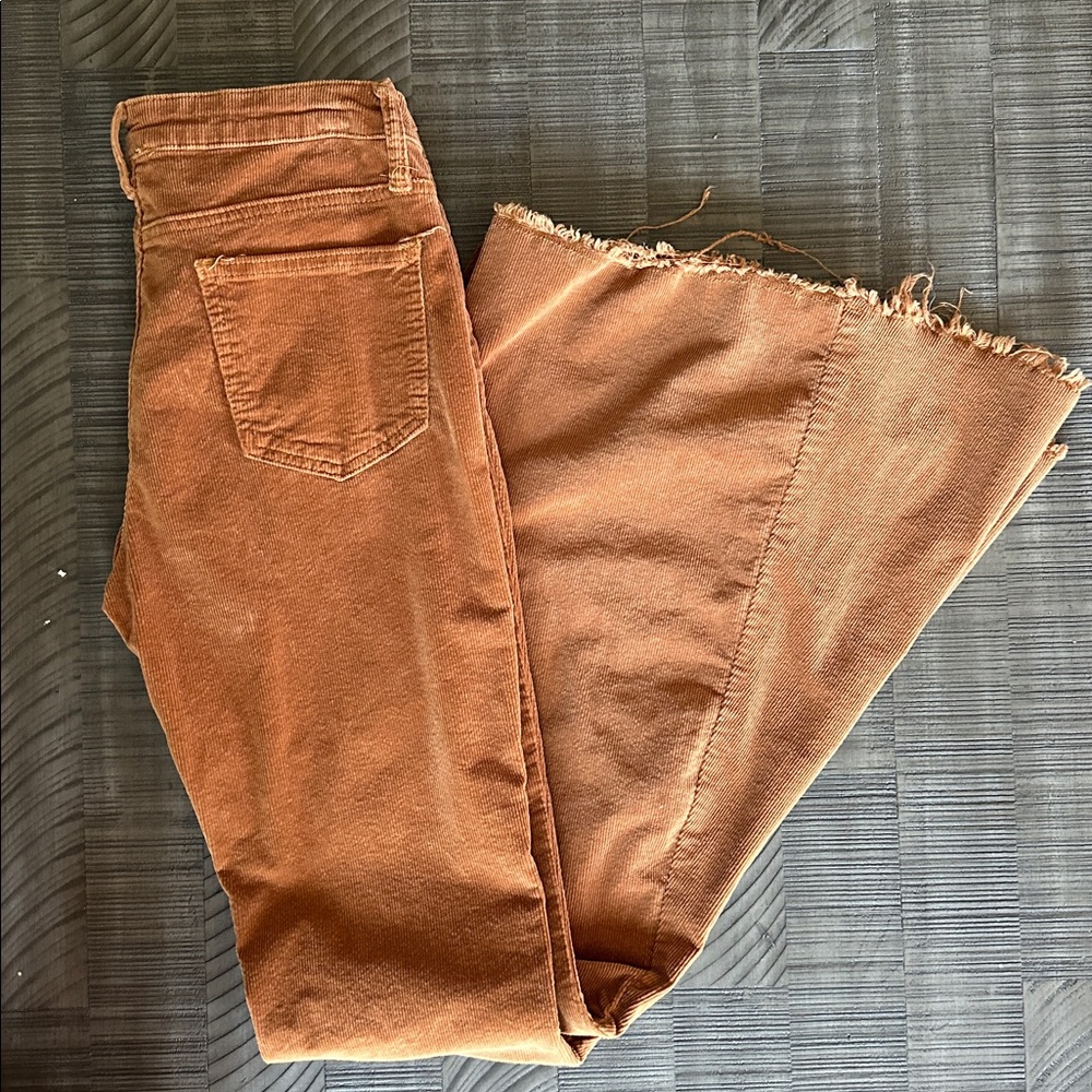 Women's Boot Cut Flare Pants - Tan